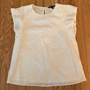 Sleeveless white eyelet top-Banana Republic-Small